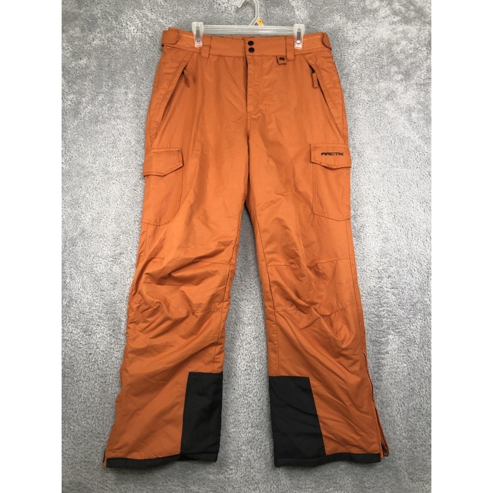 Arctix Snow Pants Men's 2XL (35x30) Orange Cargo Insulated Snowboard Ski